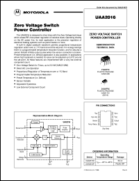 UAA2016P datasheet: Zero Voltage Switch Power Controller UAA2016P