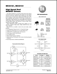 MC33151DR2 datasheet: High Speed Dual MOSFET Drivers MC33151DR2