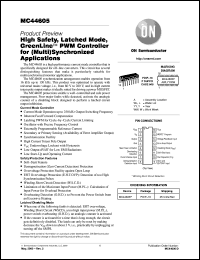 MC44605P datasheet: High Safety GreenLine™ PWM Controller for (Multi) Synchronized Applications MC44605P