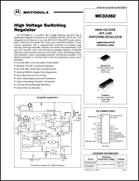 MC33362DW datasheet: High Voltage Switching Regulator MC33362DW
