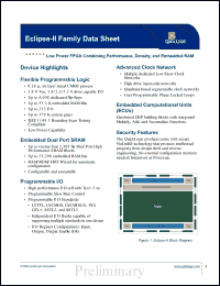 QL8325-7PT280C datasheet: Low power FPGA combining performance, density, embedded RAM. QL8325-7PT280C