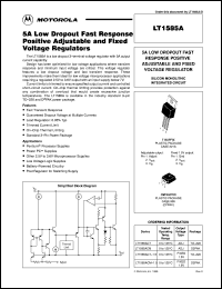 LT1585ACM datasheet: 5A Low Dropout Fast Response Positive Adjustable and Fixed Voltage Regulator LT1585ACM