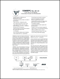 V360EPC-33 datasheet: Local bus to PCI bridge for de-multiplexed A/D processors. 33 MHz. V360EPC-33