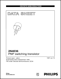 2N4036 datasheet: 90 V, PNP switching transistor 2N4036