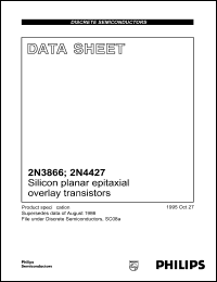 2N3866 datasheet: 55 V, silicon planar epitaxial overlay transistor 2N3866