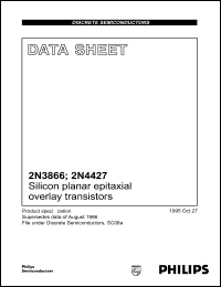 2N4427 datasheet: 40 V, silicon planar epitaxial overlay transistor 2N4427