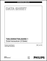 74ALS245A-1N datasheet: 5.5 V, octal transceiver 74ALS245A-1N