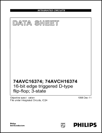 74AVC16374DGG datasheet: 3.6 V, 16-bit edge triggered D-type flip-flop 74AVC16374DGG