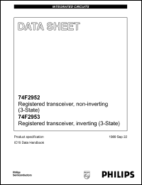 N74F2952A datasheet: 5.5 V, transceiver N74F2952A