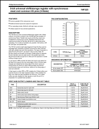 N74F323D datasheet: 5.5 V, 8-bit universal shift/storage register N74F323D