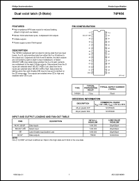 N74F604N datasheet: 5.5 V, dual octal latch N74F604N