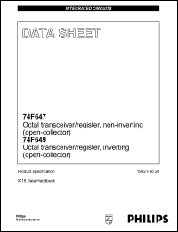 N74F647D datasheet: 5.5 V, octal transceiver/register N74F647D