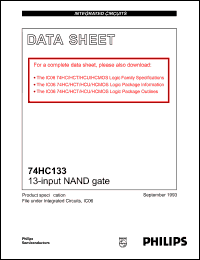 74HC133D datasheet: 13-input NAND gate 74HC133D