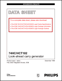 74HC/HCT182 datasheet: Look-ahead carry generator 74HC/HCT182