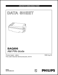 BAQ806 datasheet: 100 V, AM PIN diode BAQ806