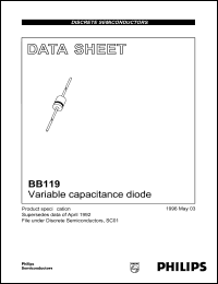 BB119 datasheet: 15 V, variable capacitance diode BB119