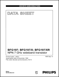 BFG197/X datasheet: 20 V, NPN 7 GHz wideband transistor BFG197/X