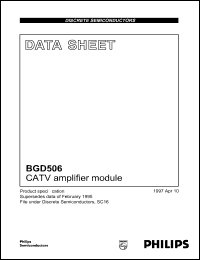 BGD506 datasheet: 24 V, CATV amplifier module BGD506