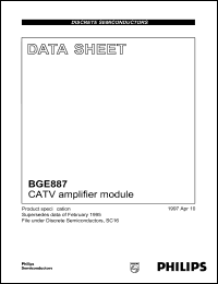 BGE887 datasheet: 28 V, CATV amplifier module BGE887