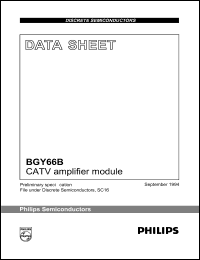 BGY66B datasheet: 24 V, CATV amplifier module BGY66B