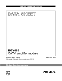 BGY683 datasheet: 24 V, CATV amplifier module BGY683