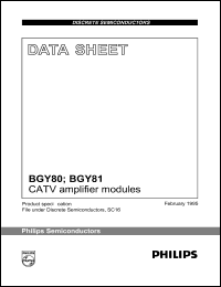 BGY80 datasheet: 24 V, CATV amplifier module BGY80