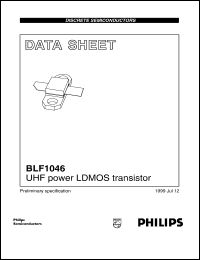 BLF1046 datasheet: 26 V, UHF power LDMOS transistor BLF1046