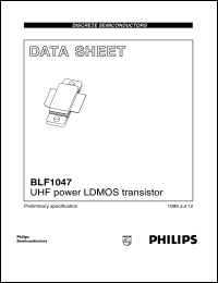 BLF1047 datasheet: 26 V, UHF power LDMOS transistor BLF1047