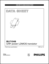 BLF1048 datasheet: 26 V, UHF power LDMOS transistor BLF1048