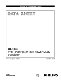 BLF348 datasheet: 65 V, VHF linear push-pull power MOS transistor BLF348