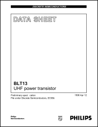 BLT13 datasheet: 20 V, UHF power transistor BLT13