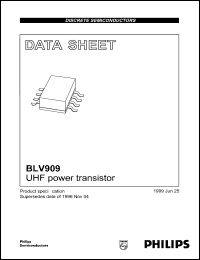 BLV909 datasheet: 70 V, UHF power transistor BLV909