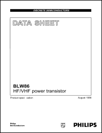 BLW86 datasheet: 65 V, VHF power transistor BLW86