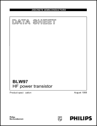 BLW97 datasheet: 65 V, HF power transistor BLW97