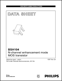 BSH104 datasheet: 12 V, N-channel  enhancement mode MOS transistor BSH104