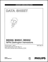BSS52 datasheet: 80 V, NPN darlington transistor BSS52