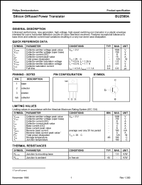 BU2508A datasheet: 1500 V, silicon diffused power transistor BU2508A