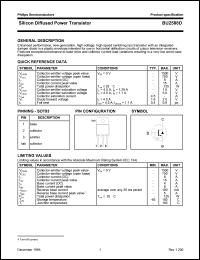 BU2508D datasheet: 1500 V, silicon diffused power transistor BU2508D