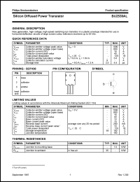 BU2530AL datasheet: 1500 V, silicon diffused power transistor BU2530AL