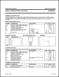 BU4540AL datasheet: 1500 V, silicon diffused power transistor BU4540AL