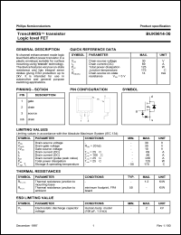 BUK9614-30 datasheet: 30 V, tranch MOS transistor logic level FET BUK9614-30