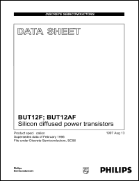 BUT12F datasheet: 850 V, silicon diffused power transistor BUT12F