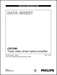 CR1296 datasheet: 10 V, Triple video driver hybrid amplifier CR1296