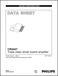 CR5427 datasheet: 80 V, Triple video driver hybrid amplifier CR5427