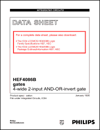 HEF4086BD datasheet: 4-wide 2-input AND-OR-invert gate HEF4086BD