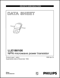 LLE18010X datasheet: NPN microwave power transistor LLE18010X