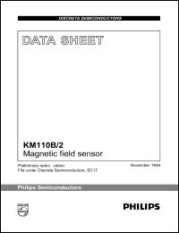 KM110B/2 datasheet: Magnetic field sensor KM110B/2