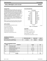 NE5241N datasheet: Dolby ADM digital audio decoder NE5241N