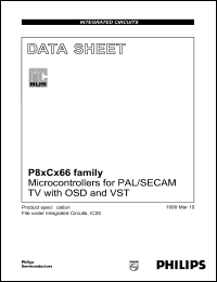 P83C566BDA datasheet: 4-12 MHz, microcontroller for PAL/SECAM TV with OSD and VST P83C566BDA