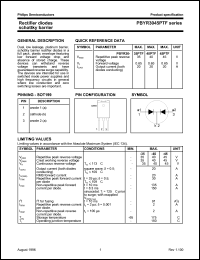 PBYR3040PTF datasheet: 40 V, rectifier diode schottky barrier PBYR3040PTF